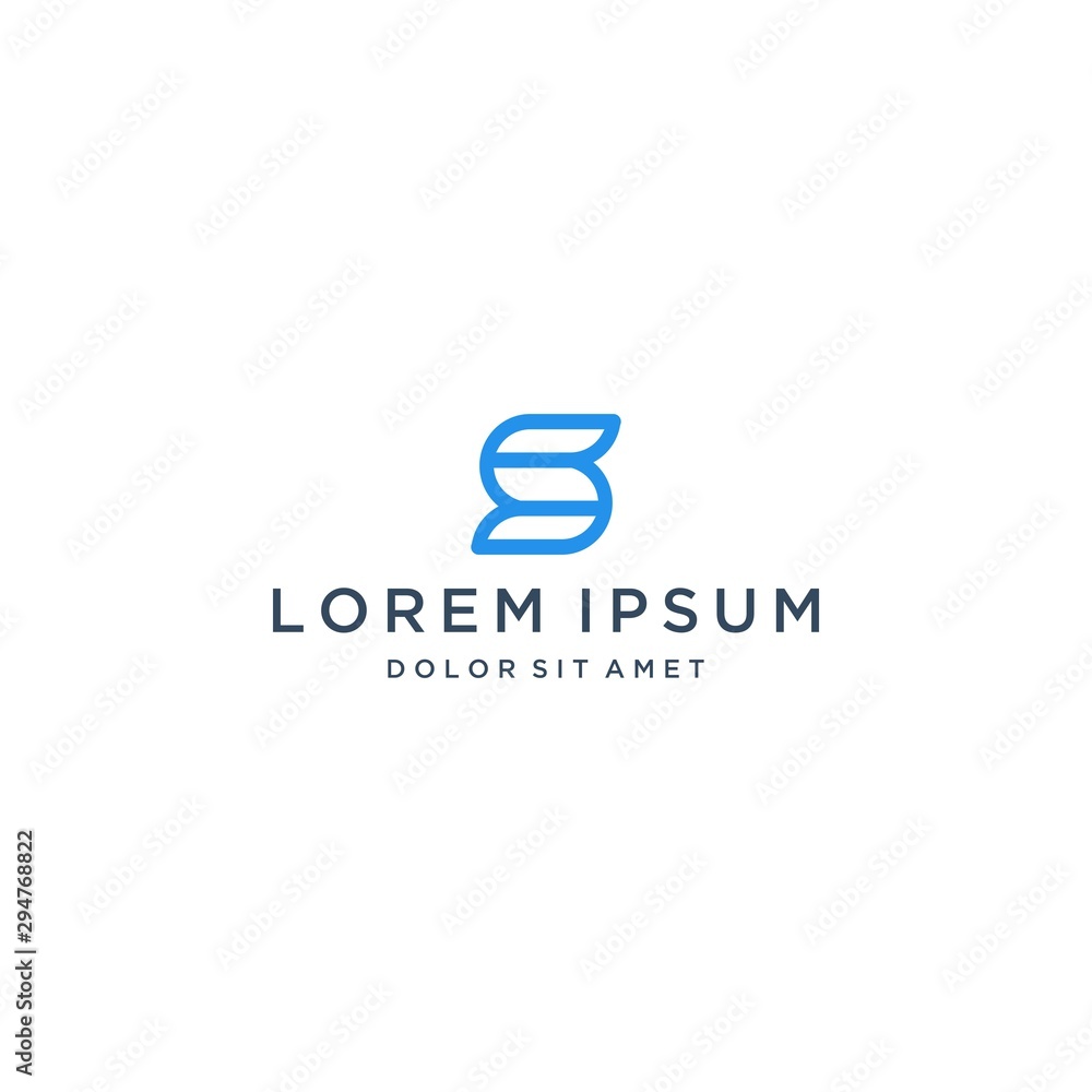 modern design logo or monogram or initials S modern design logo or monogram or initials S