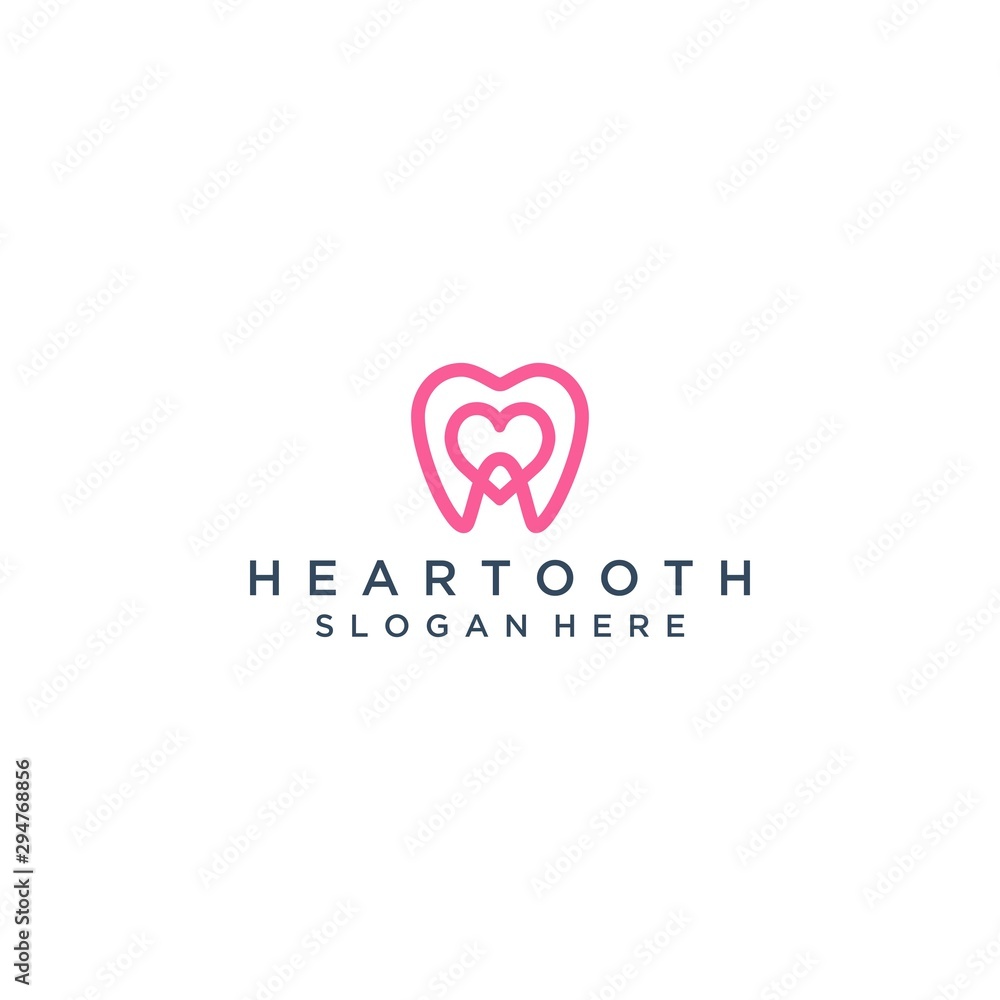 dentist's logo design, or teeth with a heart