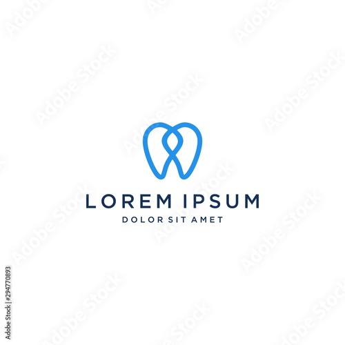 dentist's logo design, or teeth with line art