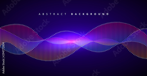 Colorful lines constitute an abstract background, vector graphic.