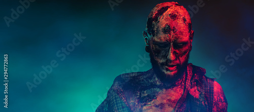 bloodied dead man
