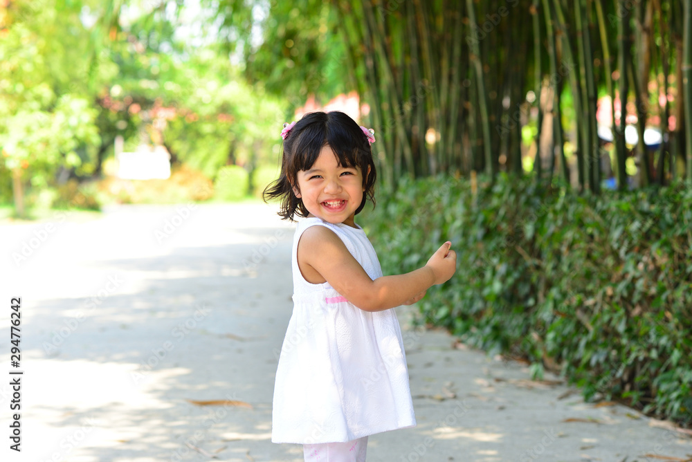 Little Child Girl and Mother Portrait with Playground at Chaloem Golden Jubilee Public Park Bangkok Thailand Little Child Girl and Mother Portrait with Playground at Chaloem Golden Jubilee Public Park Bangkok Thailand