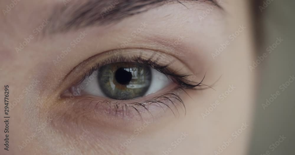 Close-up view on female green eye. Close-up view on female green eye.