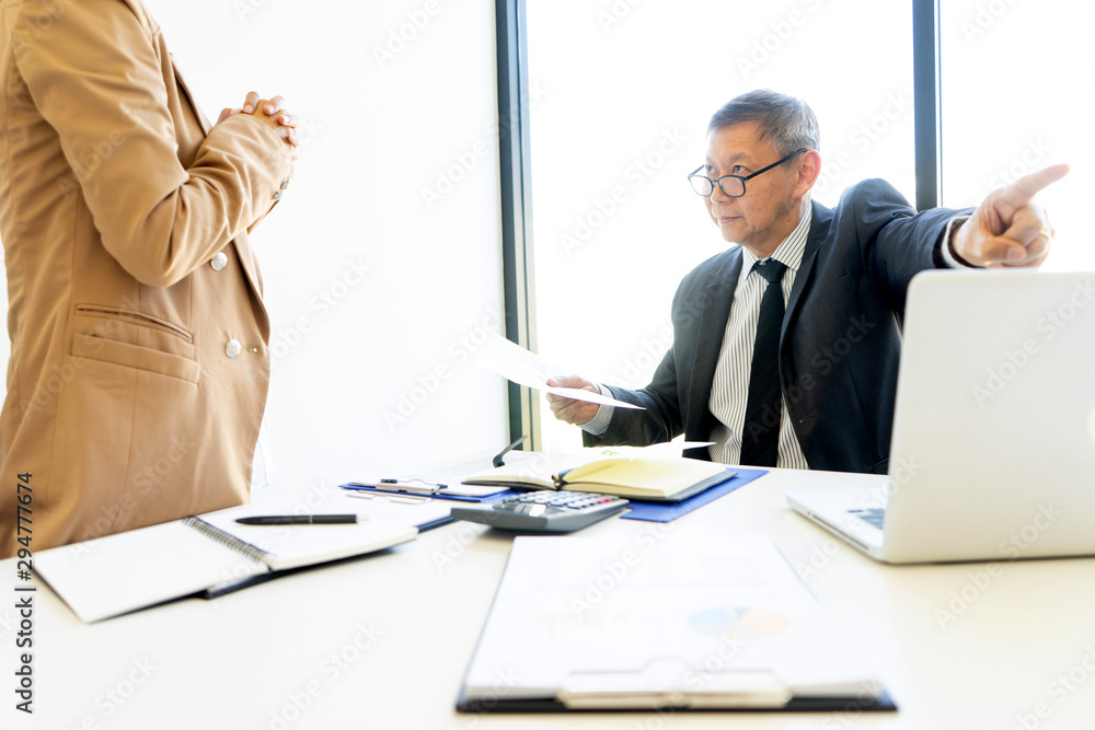 in ofiice Boss angry and fell bad shouting at in ofiice Boss angry and fell bad shouting at
