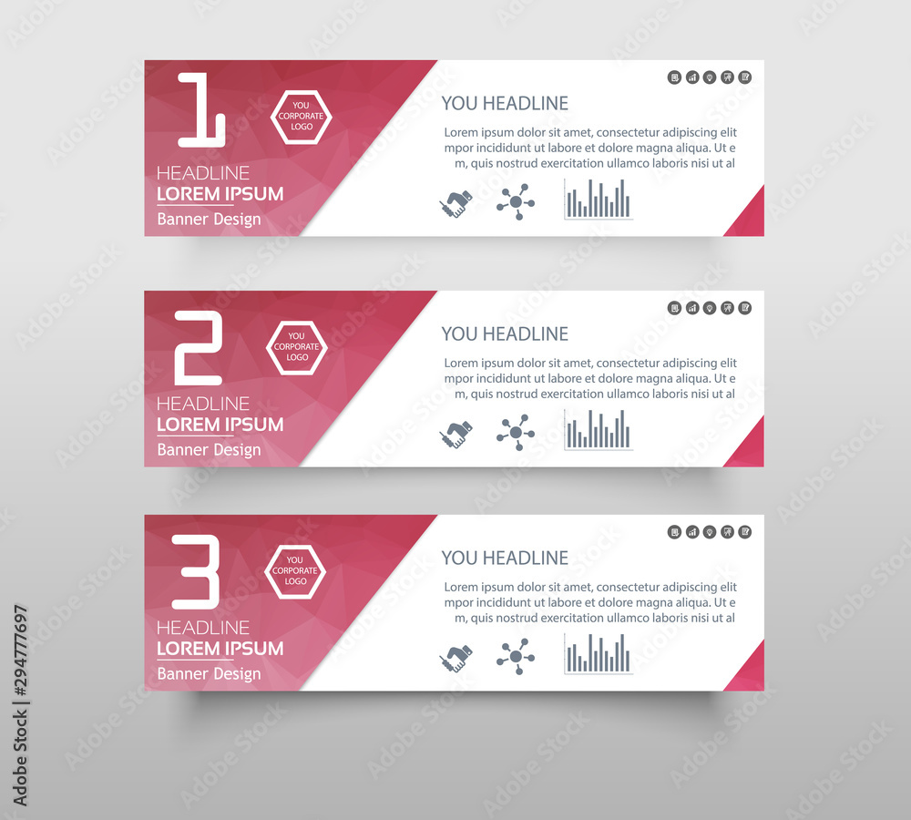 Set of infographic banner with polygonal, Geometric, Triangle pattern shape. web banner modern low polygon set background design, Geometric background. eps10 vector illustration. Set of infographic banner with polygonal, Geometric, Triangle pattern shape. web banner modern low polygon set background design, Geometric background. eps10 vector illustration.