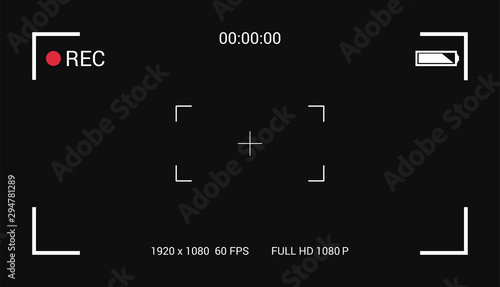 Camera viewfinder frame template