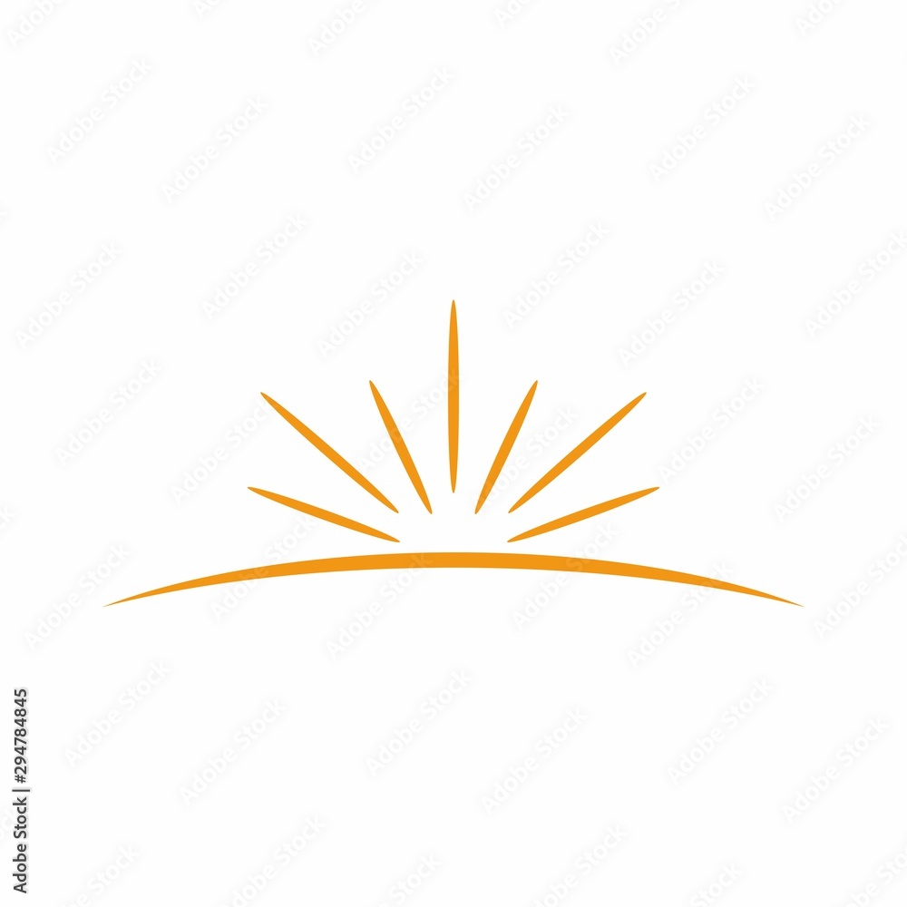 Abstract sun rays or star logo design template vector illustration