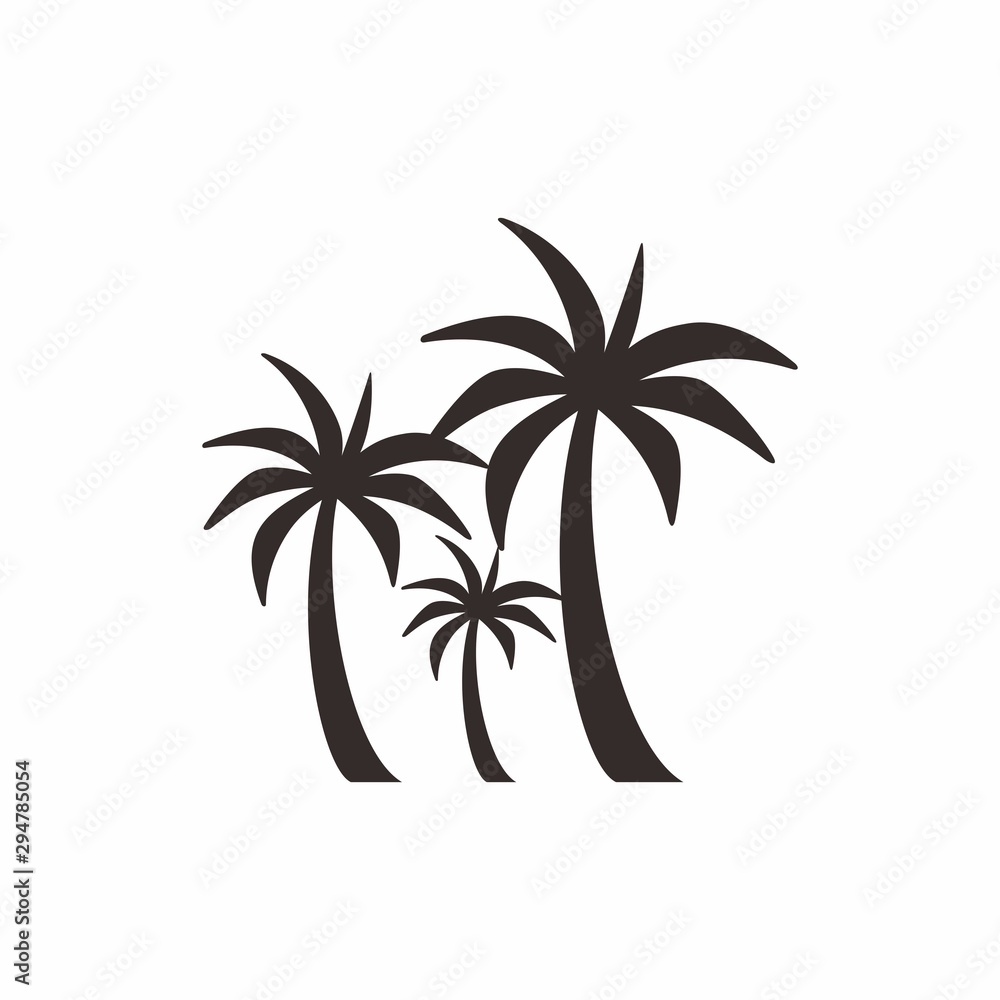 Palm tree logo design template vector illustration
