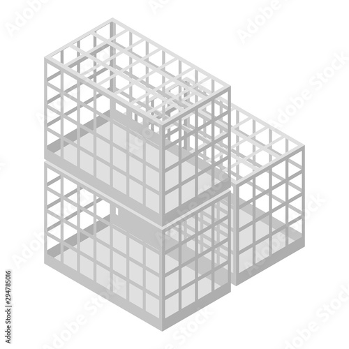 Pet transport cage icon. Isometric of pet transport cage vector icon for web design isolated on white background