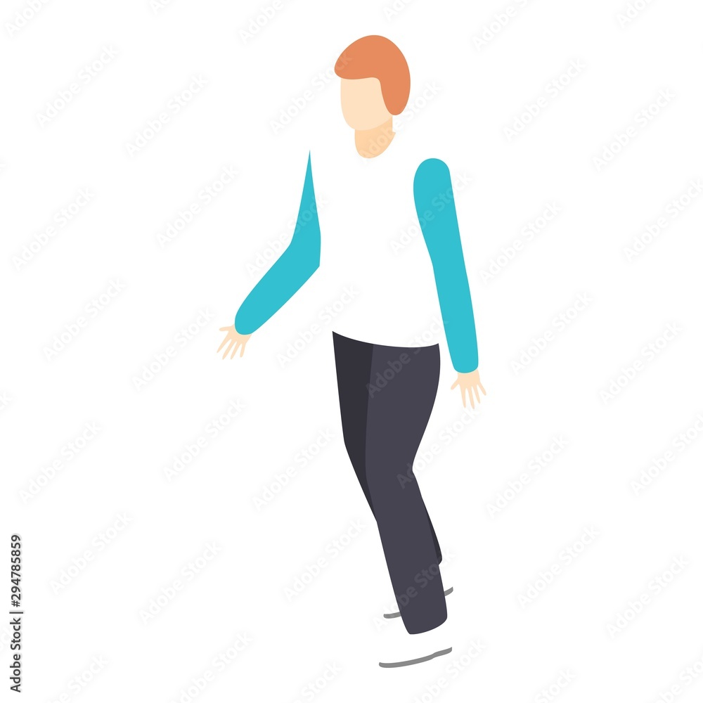 Walking man icon. Isometric of walking man vector icon for web design isolated on white background Walking man icon. Isometric of walking man vector icon for web design isolated on white background