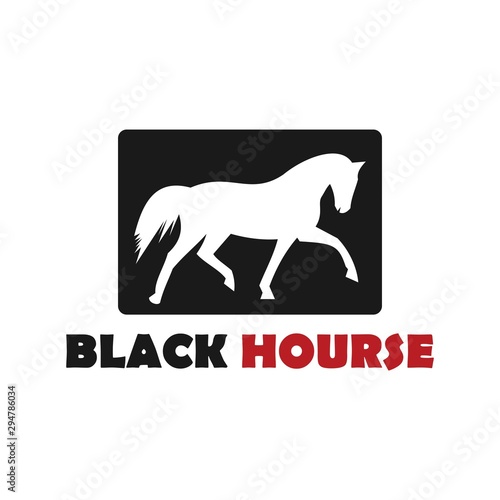 horse logo template design creative idea illustration