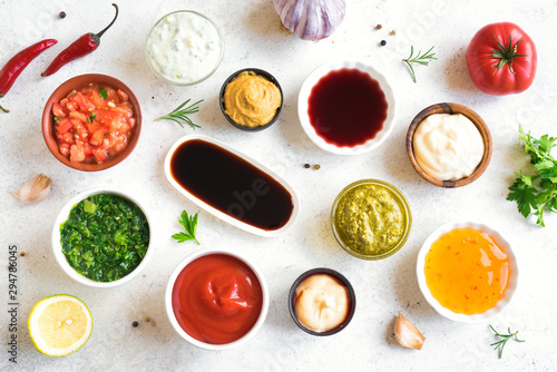 Obraz na płótnie Set of sauces