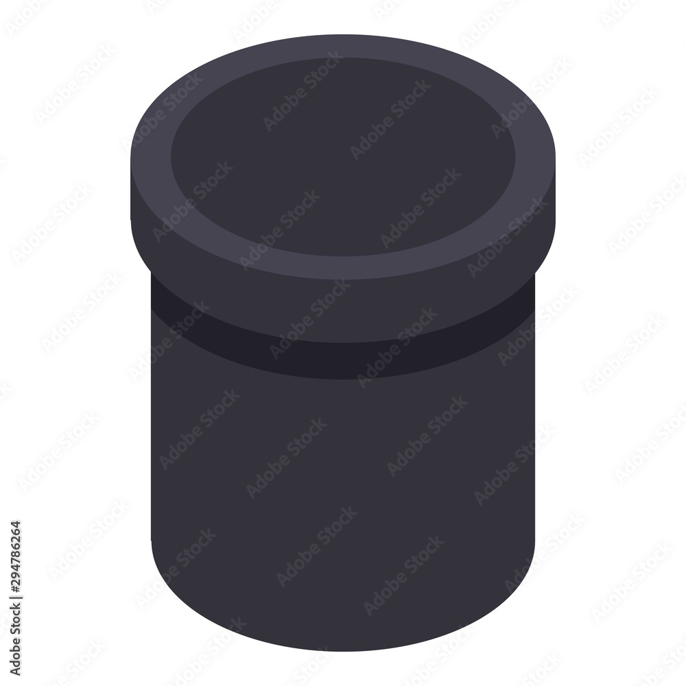 Garbage bin icon. Isometric of garbage bin vector icon for web design isolated on white background Garbage bin icon. Isometric of garbage bin vector icon for web design isolated on white background