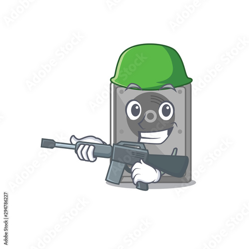 Army hard drive internal on the character