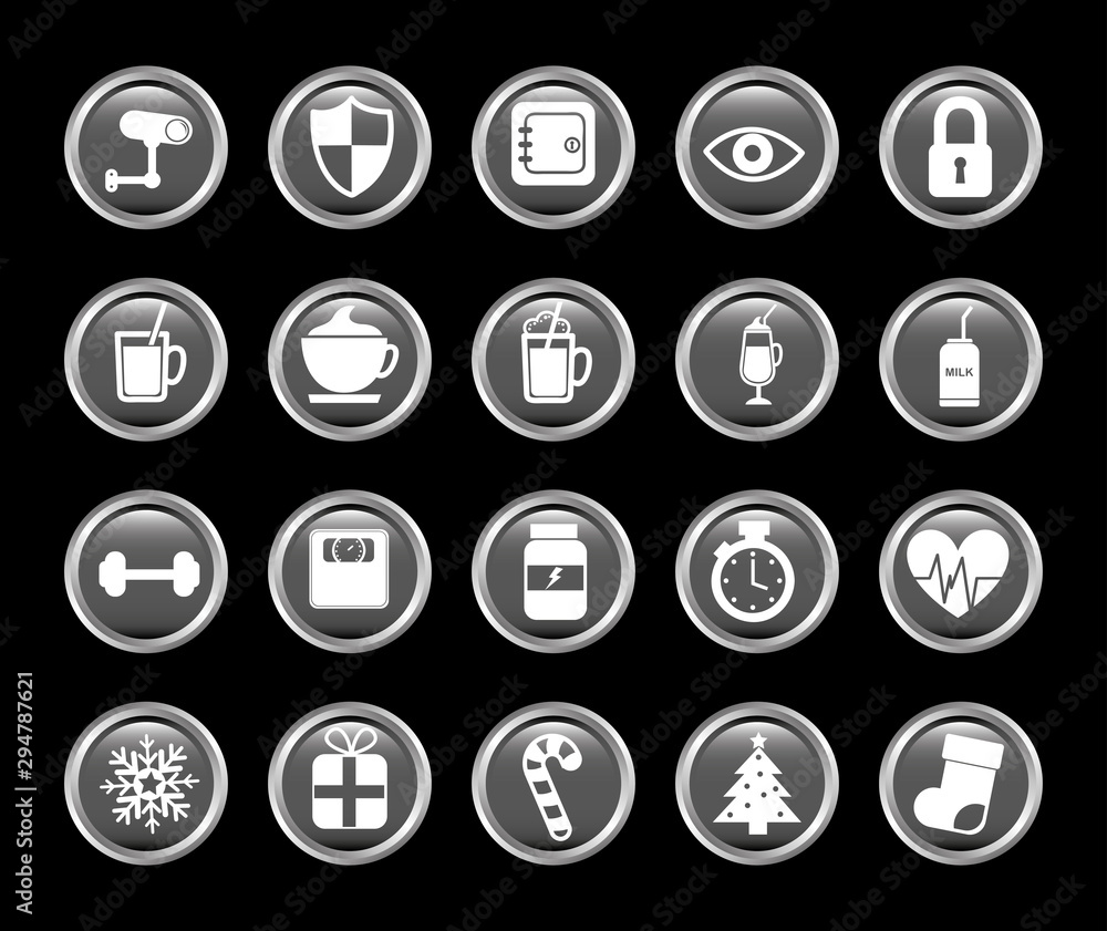 Variety icon set pack vector design Variety icon set pack vector design