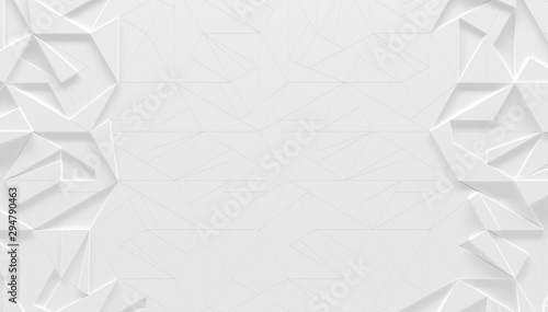 White Futuristic / Sci-fi Style Background With Copy Space at the Center (3D ...