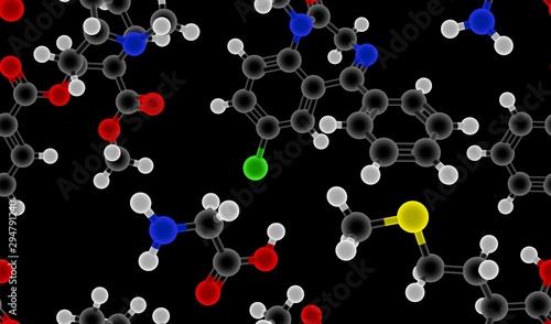 Models molecule background....
