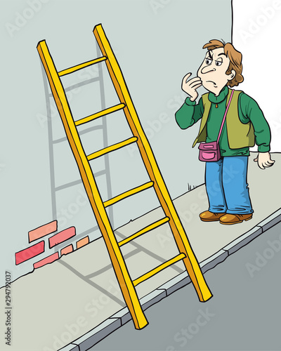 Illustration of unhappy superstition.