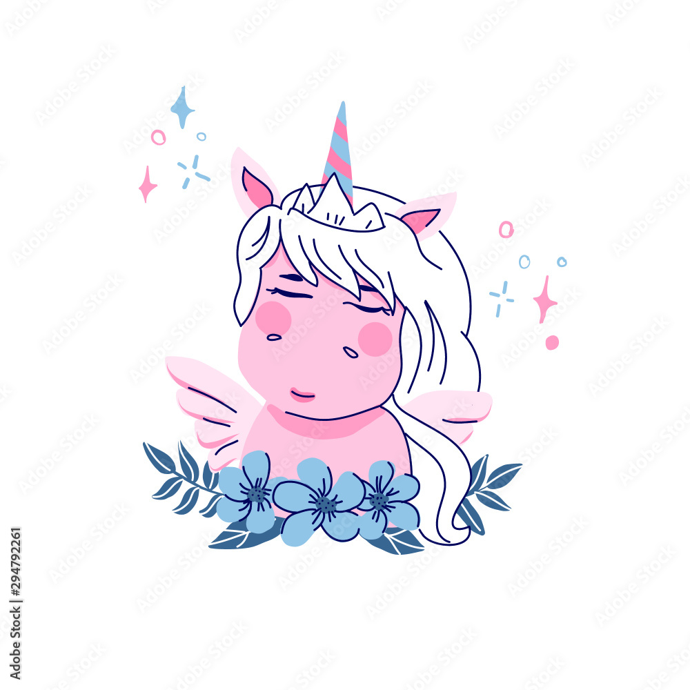 sweet unicorn with flowers sweet unicorn with flowers
