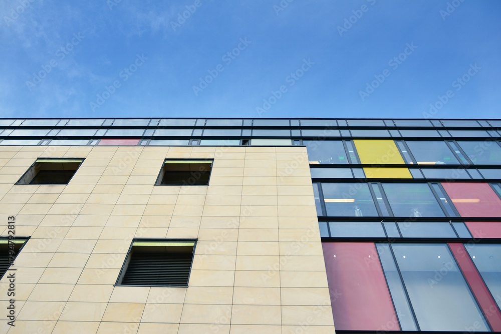 Fototapeta premium The windows of a modern building for offices. Business buildings architecture.