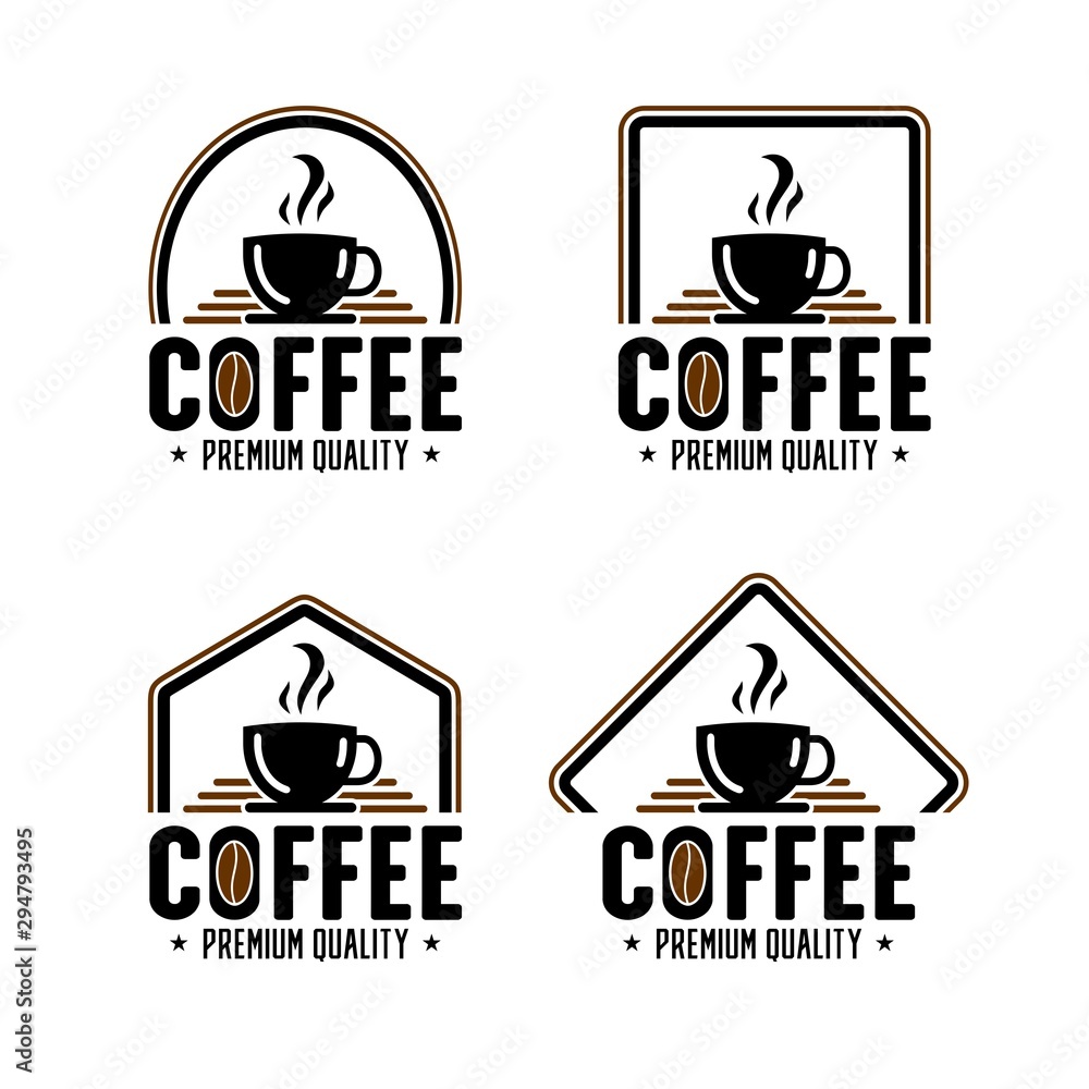 Coffee Shop Collection Logo Vector