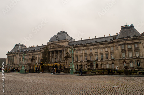 Royal Palace of Brussels, cloudy winter time in Brussels, Belgium on December 30, 2018.  © Vitali