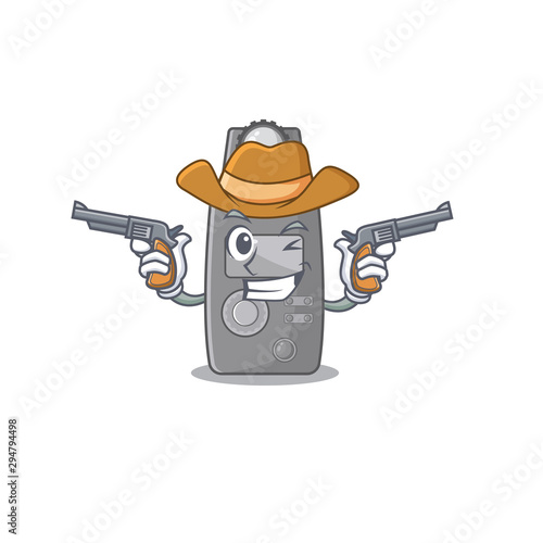 Cowboy light meter character the shape mascot