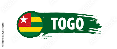 togo flag, vector illustration on a white background.