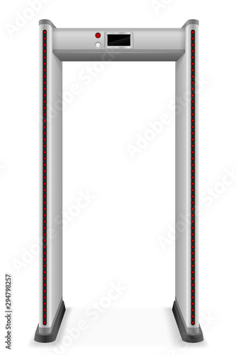 metal detector frame stock vector illustration