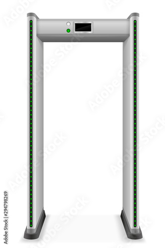 metal detector frame stock vector illustration