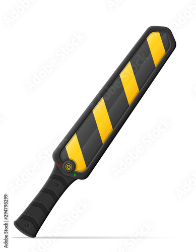 hand held personal metal detector stock vector illustration