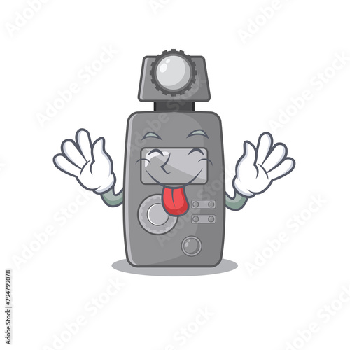 Tongue out light meter with in the character