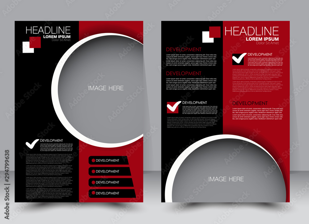 Abstract flyer design background. Brochure template. Can be used for magazine cover, business mockup, education, presentation, report. a4 size with editable elements. Red and black color. Abstract flyer design background. Brochure template. Can be used for magazine cover, business mockup, education, presentation, report. a4 size with editable elements. Red and black color.