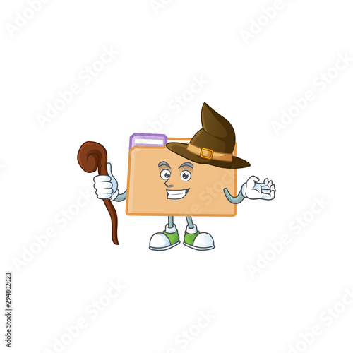 Witch folder for storage with character shape