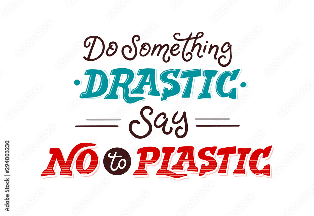 no plastic vector poster