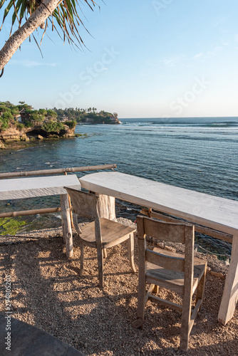 chairs overlooking Ceningan Point in bali © peter