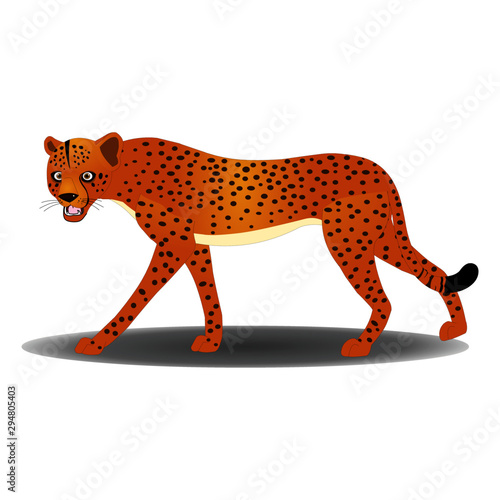 Angry Cheetah - Cartoon Vector Image