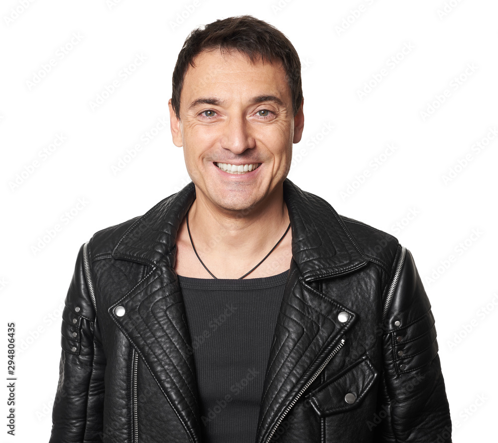 Happy casual man portrait isolated on white Happy casual man portrait isolated on white
