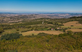Panorama autunnale fotografato dalla fortezza di Radicofani in Toscana