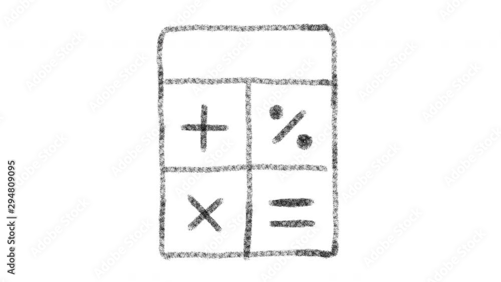 calculator icon with drawing style on chalkboard, animated footage ideal for compositing and motiongrafics calculator icon with drawing style on chalkboard, animated footage ideal for compositing and motiongrafics