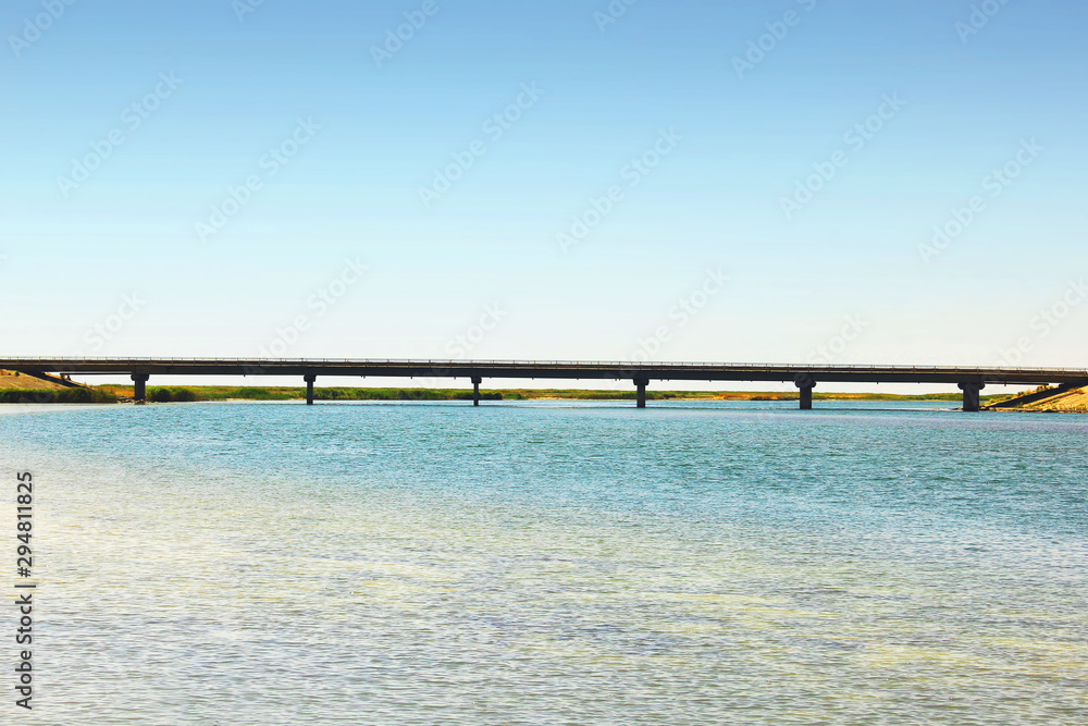 The big bridge. Bridge against the sky The big bridge. Bridge against the sky