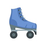 Vintage roller skates icon. Flat illustration of vintage roller skates vector icon for web design
