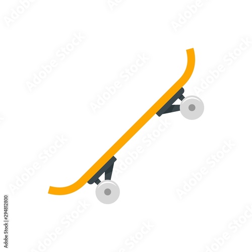 Side modern skateboard icon. Flat illustration of side modern skateboard vector icon for web design