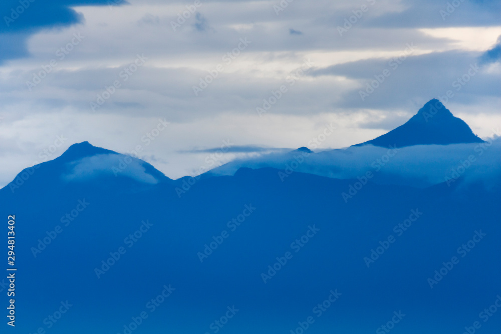 Twilight  on mountains in Sri Lanka