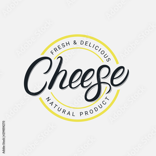 Cheese hand written lettering logo