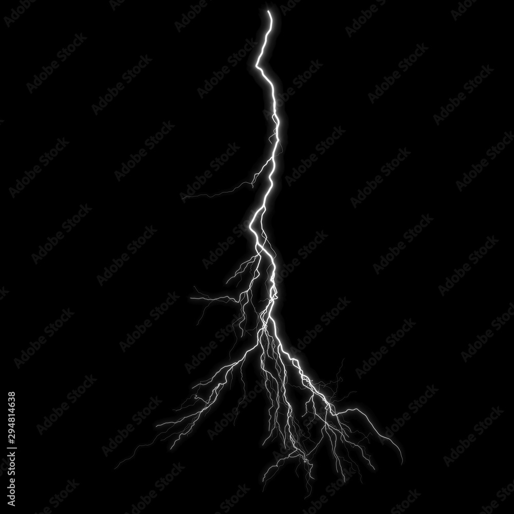 lightning in the night sky - isolated lightning in the night sky - isolated
