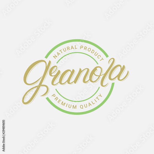 Granola hand written lettering logo