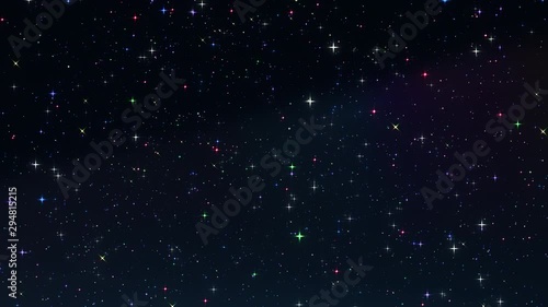 Twinkle Night 17 -Gorgeous- Glitter Space Stars- Seamless Loop Motion Graphic -4K UHD 3840-2160