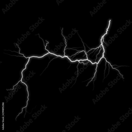 Canvas Print lightning in the sky -isolated