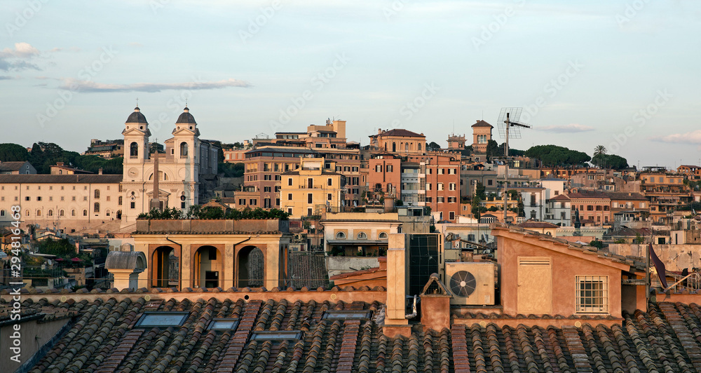 Morning on a roof of Rome